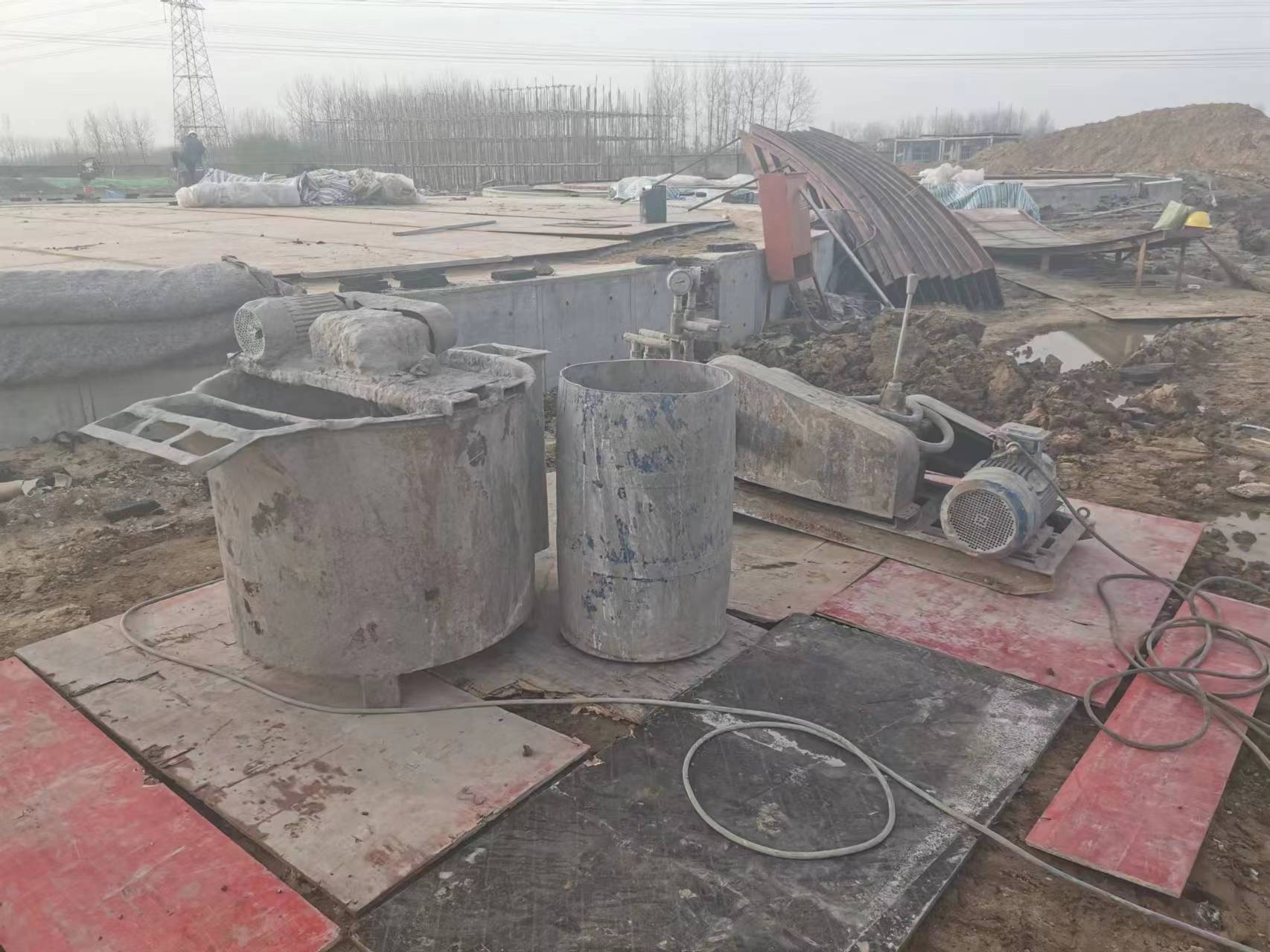 河口回填土注浆